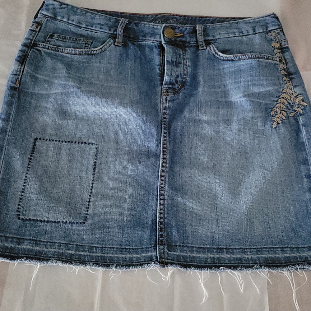 Eddie Bauer Light Blue Denim Mini Skirt